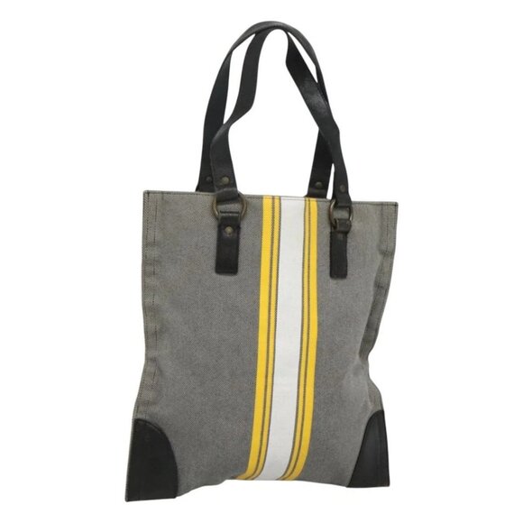 BURBERRY Blue Label Tote Bag Canvas Gray Auth ti2997 - Picture 1 of 16
